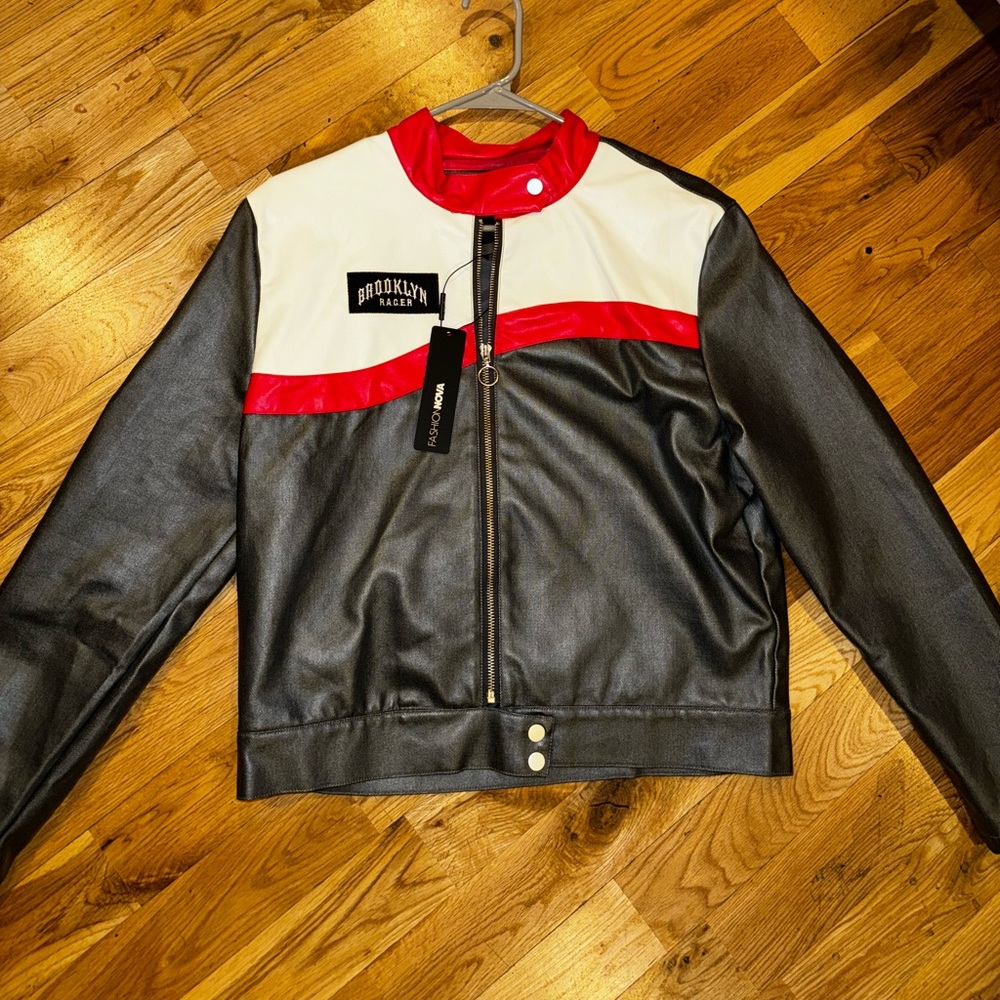 Graphic Leather Jacket🔥